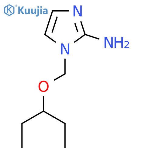 1-(pentan-3-yloxy)methyl-1H-imidazol-2-amine structure