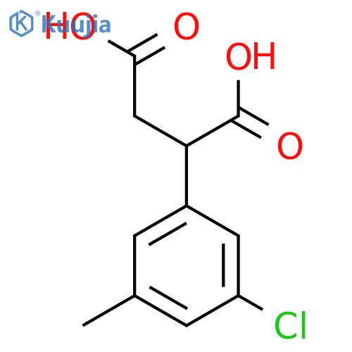 2-(3-Chloro-5-methylphenyl)butanedioic acid structure