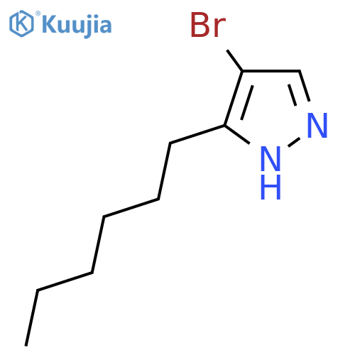 4-bromo-3-hexyl-1H-pyrazole structure