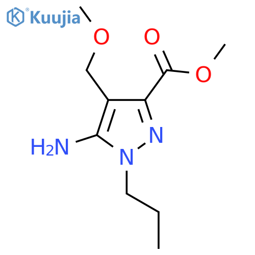 methyl 5-amino-4-(methoxymethyl)-1-propyl-1H-pyrazole-3-carboxylate structure