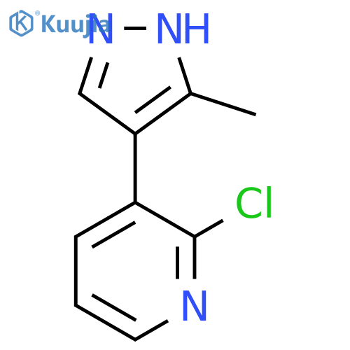 2-chloro-3-(3-methyl-1H-pyrazol-4-yl)pyridine structure