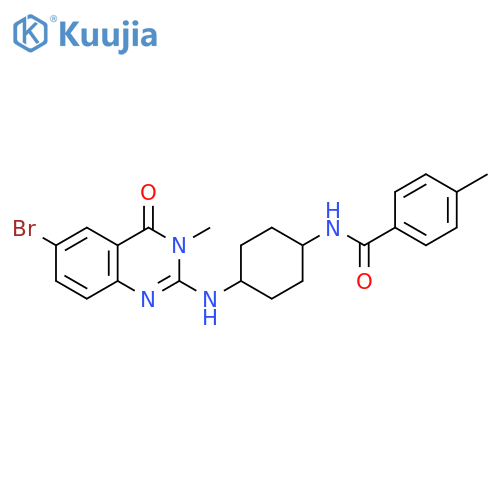 Benzamide, N-[4-[(6-bromo-3,4-dihydro-3-methyl-4-oxo-2-quinazolinyl)amino]cyclohexyl]-4-methyl- structure