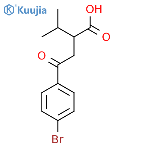 4-(4-Bromophenyl)-4-oxo-2-(propan-2-yl)butanoic acid structure