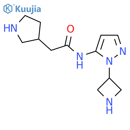 N-1-(azetidin-3-yl)-1H-pyrazol-5-yl-2-(pyrrolidin-3-yl)acetamide structure