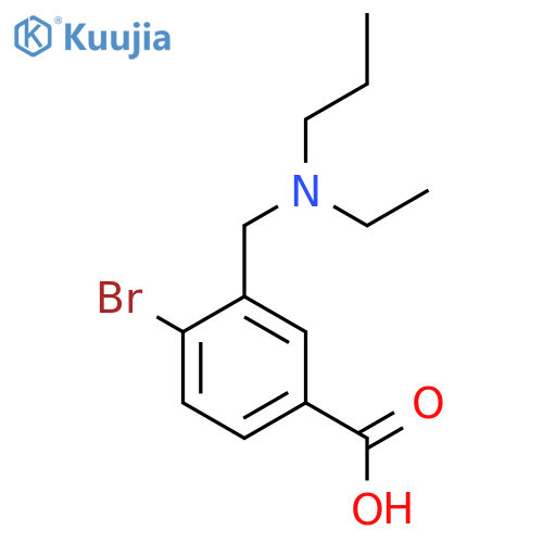 4-Bromo-3-{[ethyl(propyl)amino]methyl}benzoic acid structure