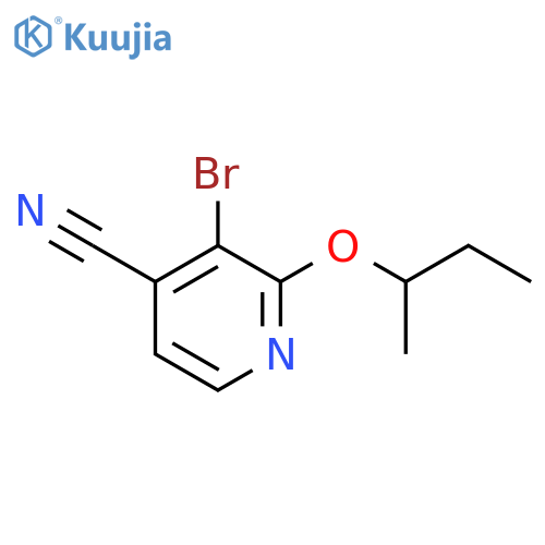 3-Bromo-2-(butan-2-yloxy)pyridine-4-carbonitrile structure