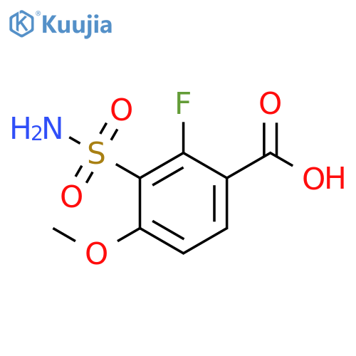 Benzoic acid, 3-(aminosulfonyl)-2-fluoro-4-methoxy- structure