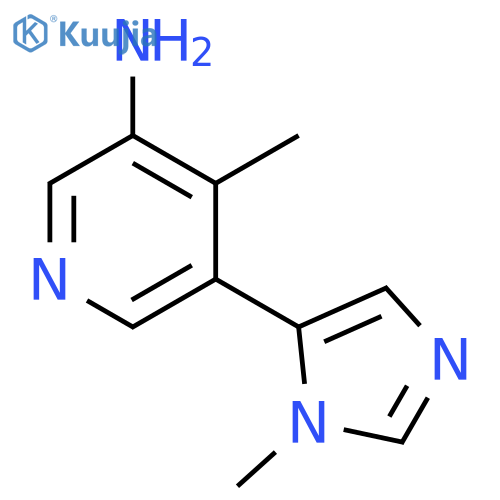 3-Pyridinamine, 4-methyl-5-(1-methyl-1H-imidazol-5-yl)- structure