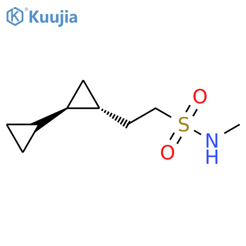 [1,1'-Bicyclopropyl]-2-ethanesulfonamide, N-methyl-, (1R,2R)-rel- structure