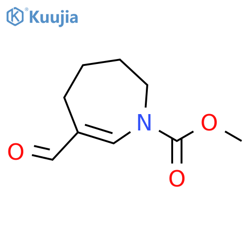 methyl 6-formyl-2,3,4,5-tetrahydro-1H-azepine-1-carboxylate structure