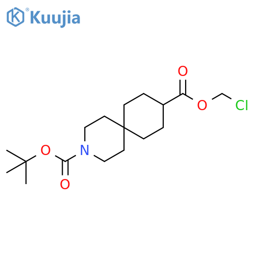 3-Azaspiro[5.5]undecane-3,9-dicarboxylic acid, 9-(chloromethyl) 3-(1,1-dimethylethyl) ester structure