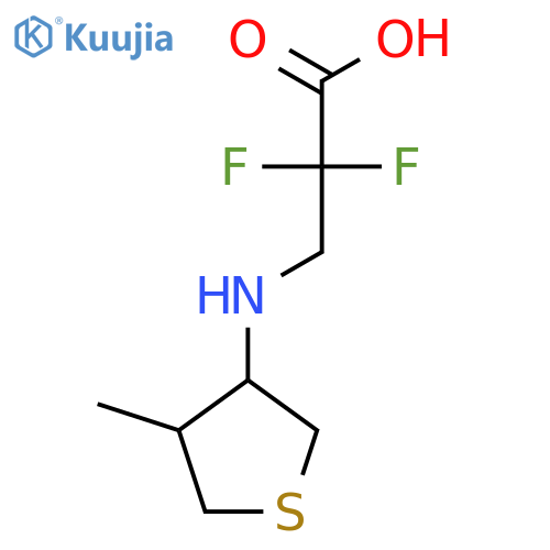 Propanoic acid, 2,2-difluoro-3-[(tetrahydro-4-methyl-3-thienyl)amino]- structure