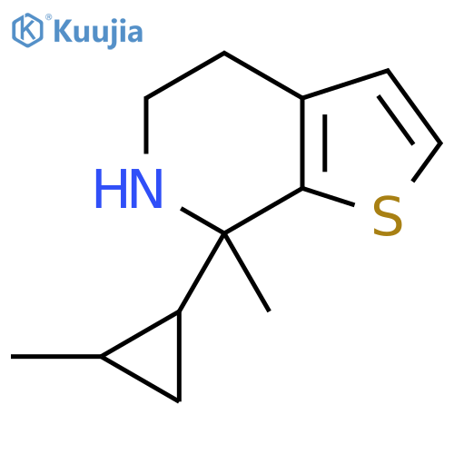 7-methyl-7-(2-methylcyclopropyl)-4H,5H,6H,7H-thieno2,3-cpyridine structure