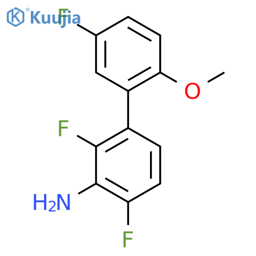 2,6-Difluoro-3-(5-fluoro-2-methoxyphenyl)aniline structure