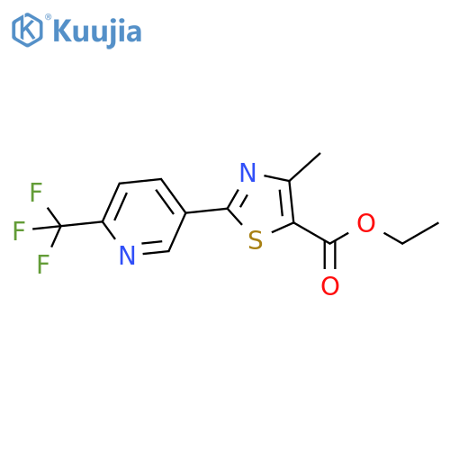 5-Thiazolecarboxylic acid, 4-methyl-2-[6-(trifluoromethyl)-3-pyridinyl]-, ethyl ester structure