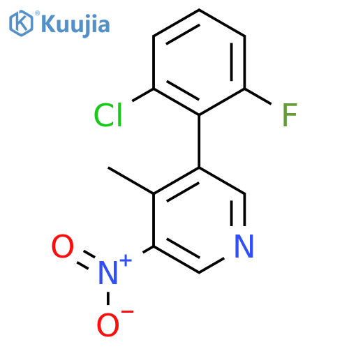 3-(2-Chloro-6-fluorophenyl)-4-methyl-5-nitropyridine structure