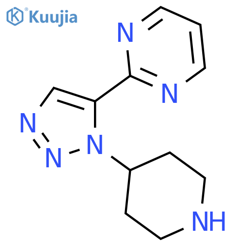 Pyrimidine, 2-[1-(4-piperidinyl)-1H-1,2,3-triazol-5-yl]- structure