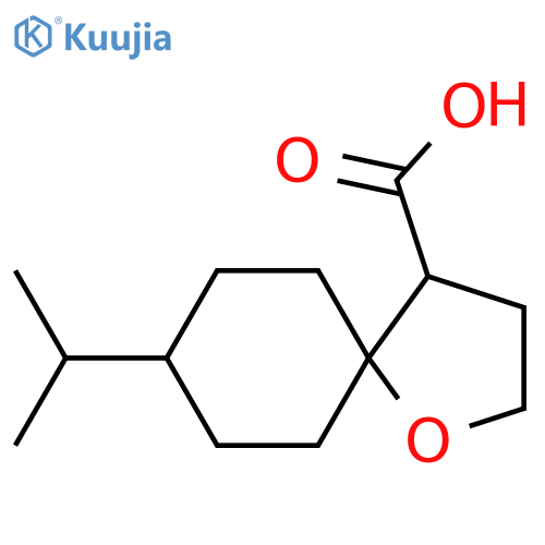 8-(Propan-2-yl)-1-oxaspiro[4.5]decane-4-carboxylic acid structure