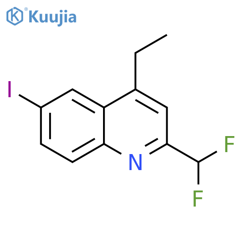 Quinoline, 2-(difluoromethyl)-4-ethyl-6-iodo- structure