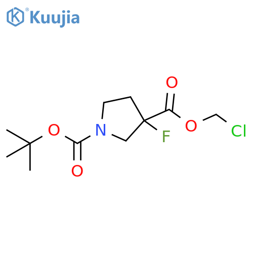 1,3-Pyrrolidinedicarboxylic acid, 3-fluoro-, 3-(chloromethyl) 1-(1,1-dimethylethyl) ester structure