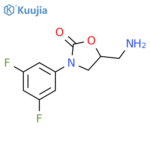 2-Oxazolidinone, 5-(aminomethyl)-3-(3,5-difluorophenyl)- structure