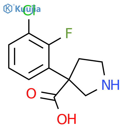3-Pyrrolidinecarboxylic acid, 3-(3-chloro-2-fluorophenyl)- structure