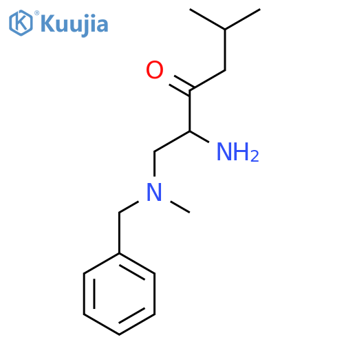 2-Amino-1-[benzyl(methyl)amino]-5-methylhexan-3-one structure