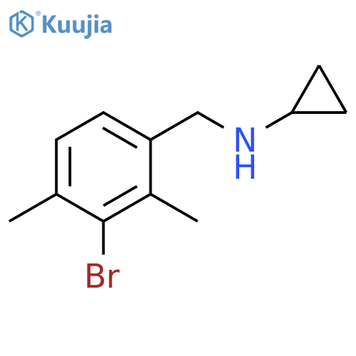 Benzenemethanamine, 3-bromo-N-cyclopropyl-2,4-dimethyl- structure