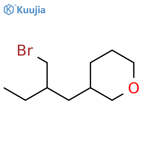 2H-Pyran, 3-[2-(bromomethyl)butyl]tetrahydro- structure