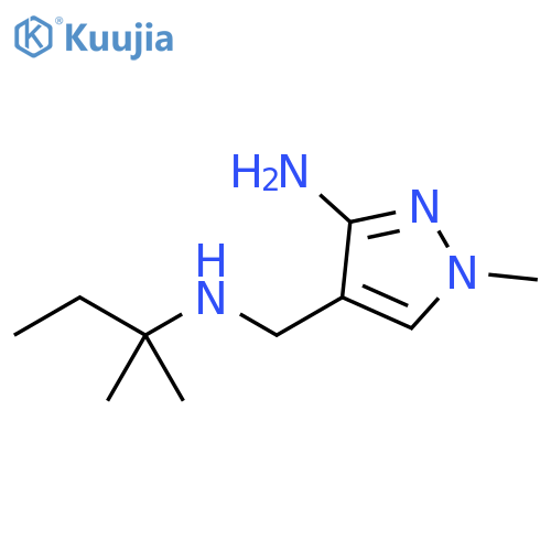 1H-Pyrazole-4-methanamine, 3-amino-N-(1,1-dimethylpropyl)-1-methyl- structure