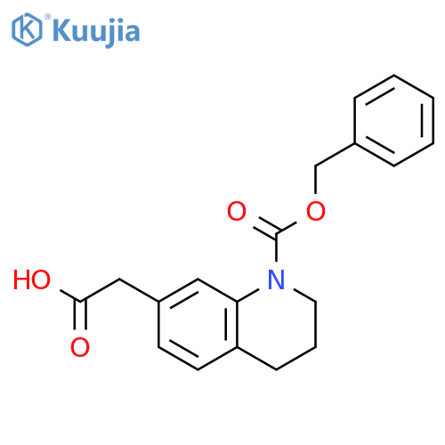 7-Quinolineacetic acid, 1,2,3,4-tetrahydro-1-[(phenylmethoxy)carbonyl]- structure