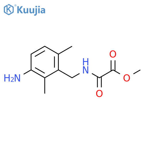 Acetic acid, 2-[[(3-amino-2,6-dimethylphenyl)methyl]amino]-2-oxo-, methyl ester structure