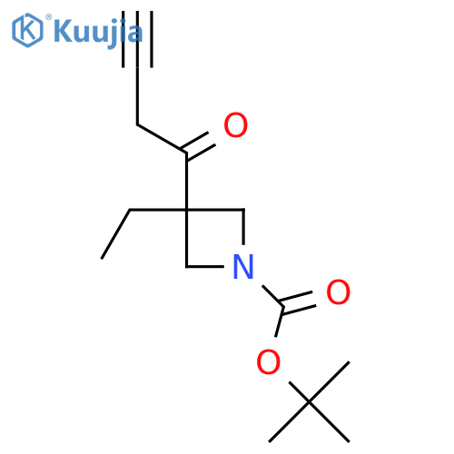 Tert-butyl 3-(but-3-ynoyl)-3-ethylazetidine-1-carboxylate structure
