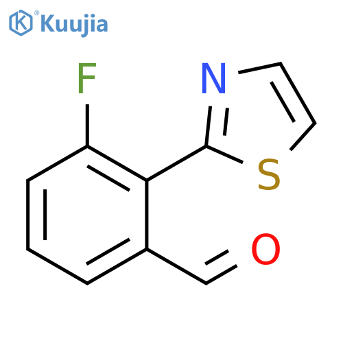 Benzaldehyde, 3-fluoro-2-(2-thiazolyl)- structure