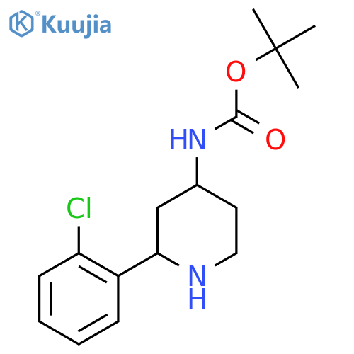 tert-butyl N-[2-(2-chlorophenyl)piperidin-4-yl]carbamate structure