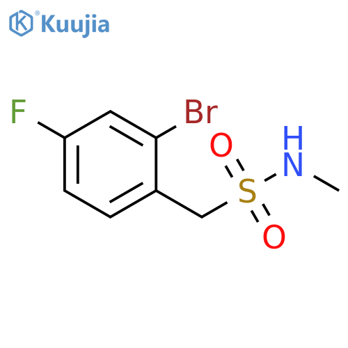 Benzenemethanesulfonamide, 2-bromo-4-fluoro-N-methyl- structure