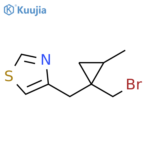 Thiazole, 4-[[1-(bromomethyl)-2-methylcyclopropyl]methyl]- structure