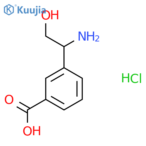 3-(1-Amino-2-hydroxyethyl)benzoic acid hydrochloride structure