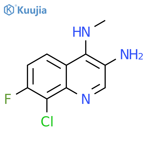 3,4-Quinolinediamine, 8-chloro-7-fluoro-N4-methyl- structure