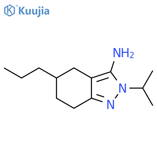 2H-Indazol-3-amine, 4,5,6,7-tetrahydro-2-(1-methylethyl)-5-propyl- structure