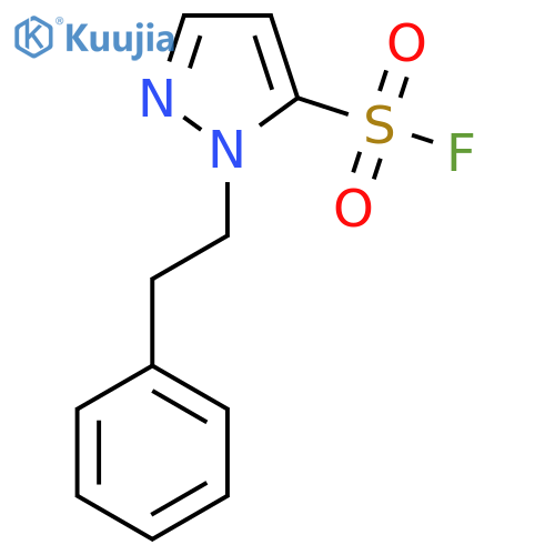 2-(2-Phenylethyl)pyrazole-3-sulfonyl fluoride structure