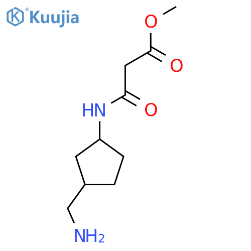 Methyl 2-{[3-(aminomethyl)cyclopentyl]carbamoyl}acetate structure