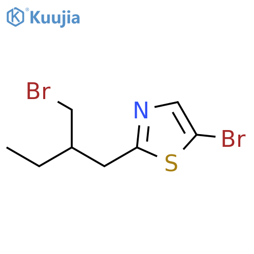 Thiazole, 5-bromo-2-[2-(bromomethyl)butyl]- structure