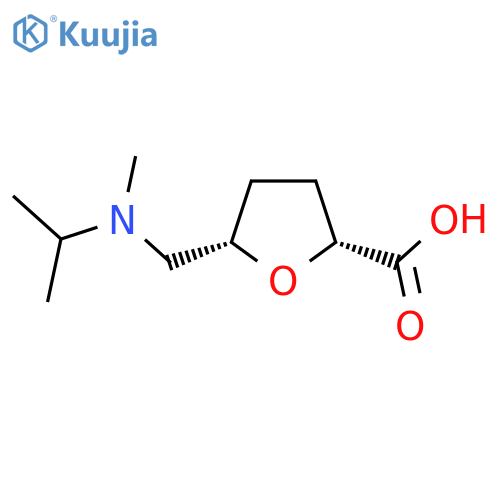 rac-(2R,5S)-5-{[methyl(propan-2-yl)amino]methyl}oxolane-2-carboxylic acid structure