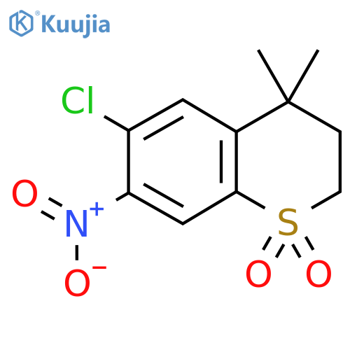 6-chloro-4,4-dimethyl-7-nitro-3,4-dihydro-2H-1lambda6-benzothiopyran-1,1-dione structure