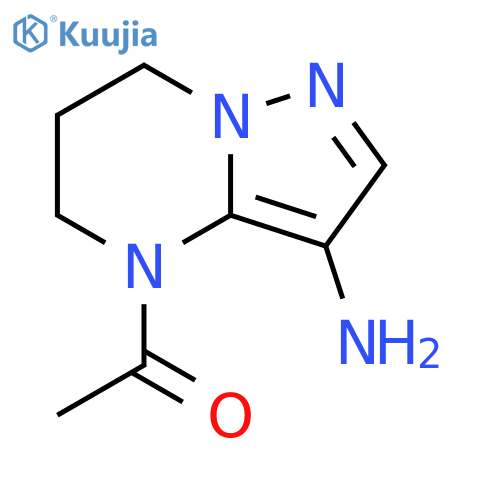 Ethanone, 1-(3-amino-6,7-dihydropyrazolo[1,5-a]pyrimidin-4(5H)-yl)- structure