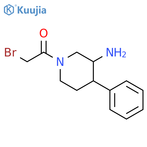 Ethanone, 1-(3-amino-4-phenyl-1-piperidinyl)-2-bromo- structure