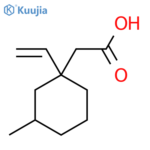 2-(1-Ethenyl-3-methylcyclohexyl)acetic acid structure