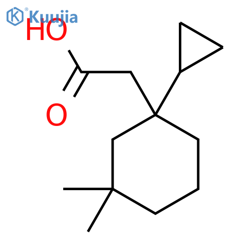 2-(1-Cyclopropyl-3,3-dimethylcyclohexyl)acetic acid structure