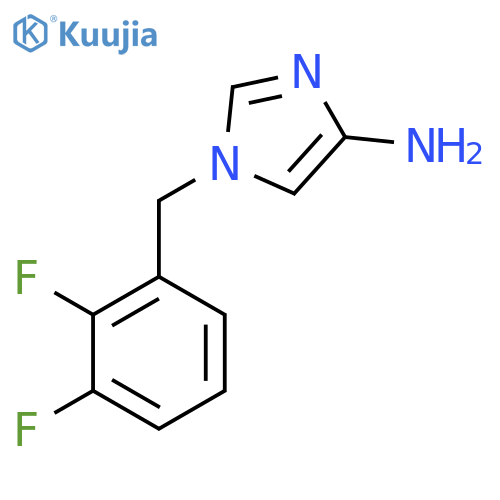 1-[(2,3-difluorophenyl)methyl]-1H-imidazol-4-amine structure